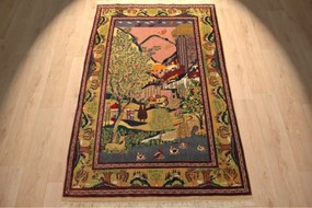 Kashan Tappeto 130x200 (Iran) Annodato A Mano