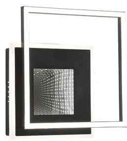 Applique LED garage moderno TRIDI nero IP20, luce bianco naturale 3200 lumen,