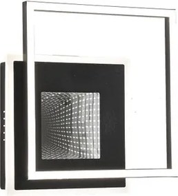 Applique LED moderno TRIDI nero IP20, luce bianco naturale 3200 lumen