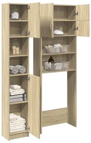 Set Mobili Da Bagno 2 Pz Rovere Sonoma İn Legno Multistrato /