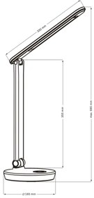 LED RGBW Lampada da tavolo touch dimmerabile NEPTUN LED/7W/230V nero