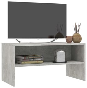 Mobile porta tv grigio cemento 80x40x40 cm in legno multistrato