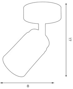 Faretto RENO 1xGU10/8W/230V bianco/oro