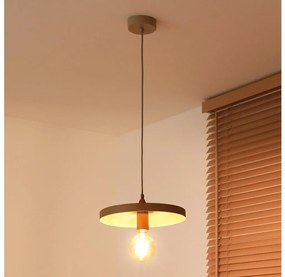 Duolla - Lampada a sospensione su cavo IRONLINE 1xE27/15W/230V Ø 30 cm beige/ramato