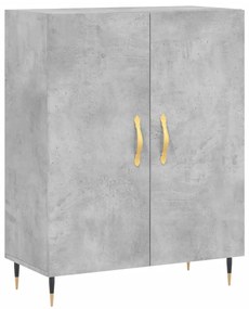 Credenza grigio cemento 69,5x34x90 cm in legno multistrato