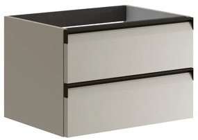 Mobile da bagno sotto lavabo Fusion beige laccato opaco L 59.5 x H 40 x P 45.5 cm 2 cassetti, lavabo non incluso