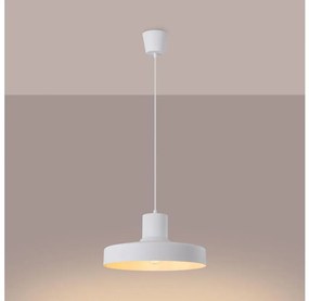 Sollux SL.1702 - Lampadario a sospensione con filo BILO 1xE27/15W/230V diametro 35 cm bianco
