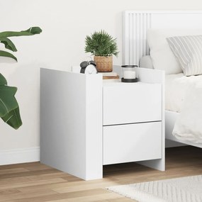 Comodino Bianco 45x50x50 Cm İn Truciolato /