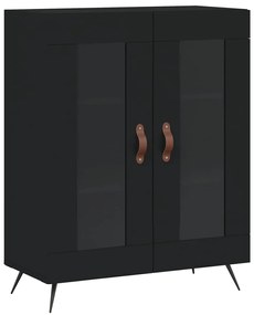 Credenza nera 69,5x34x90 cm in legno multistrato