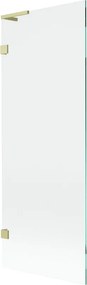 Mexen Lunar L paratia da vasca 1 anta 70 x 150 cm, trasparente, oro spazzolato - 897L-070-000-55-00