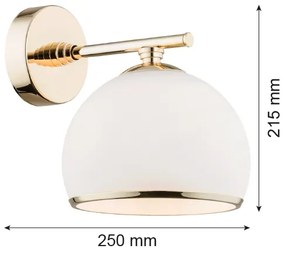 Argon 4255 - Applique MARBELLA 1xE27/15W/230V ottone