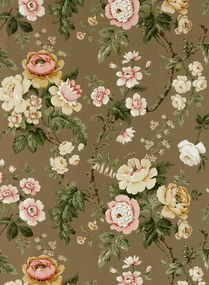 Sanderson Carta da parati Hykenham - Gold Metallic/ Rose