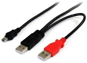 6 FT USB Y CABLE A AND MINI B