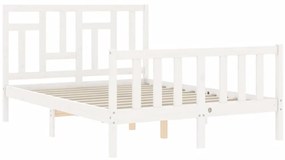 Giroletto con Testiera Bianco Small Double Legno Massello