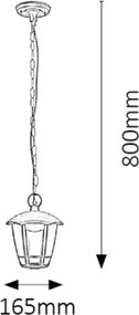 Rabalux 8128 - LED Lampada a sospensione da esterno SORRENTO LED/8W/230V IP44