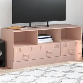 Mobile Porta Tv Rosa 99x39x44 Cm İn Acciaio /