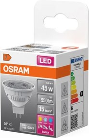 Lampadina LED MR16 GU5,3/5,6W/12V 2700/4000/6500K 36° - Osram