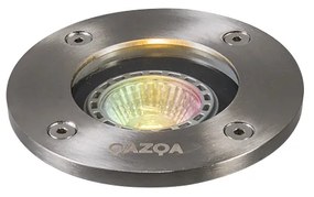 Faretto da terra smart in acciaio inossidabile con WiFi GU10 IP65 - Basic Round