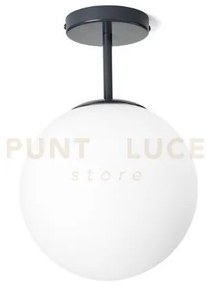 Jugen lampadario soffitto 1 luce vetro bianco montatura ottanio att...