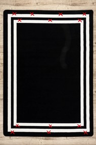 Tappeto HAMPTON Inquadrata nero - PRODOTTO DI SECONDO GRADO