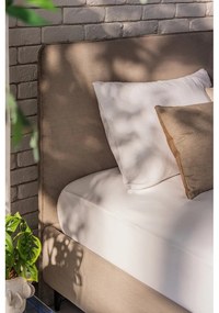 Letto matrimoniale imbottito grigio tortora con rete inclusa 160x200 cm Noira Slim – Bonami Selection