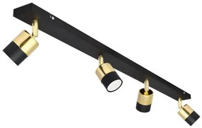 Faretto LED TUBSSON 4xGU10/4,8W/230V nero/oro