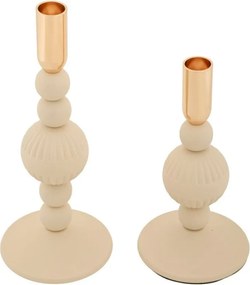 Portacandele in set in metallo 2 pz Aster – Mauro Ferretti