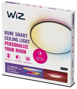 Pannello LED smart Rune WiZ Ceiling nero Ø 40 cmrgbw ad intensità regolabile 2100 LUMEN, WIZ