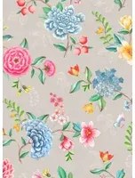 Florale Tapete Goodevening von Eijffinger - Grau/ Pink