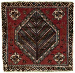 Shiraz Tappeto persiano 60x60 Rosso (Iran) Annodato A Mano