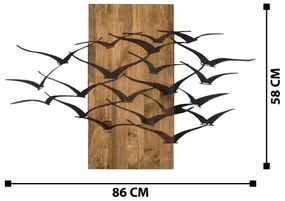 Decorazione da muro 86x58 cm uccelli