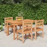 Set da Pranzo per Giardino 5 pz in Legno Massello di Teak cod mxl 53624