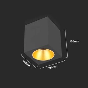 Luce Spot 1xGU10/35W/230V quadrato nero