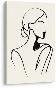 Quadro su tela – Donna in linee minimaliste