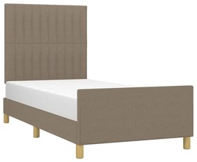 Giroletto con testiera tortora 100x200 cm in tessuto