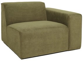 Modulo divano in velluto a coste verde (angolo destro) Sting - Scandic