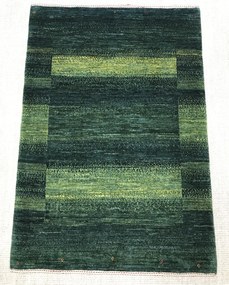 Loribaft Tappeto 90x120 Verde (Iran) Annodato A Mano