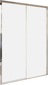Porta doccia L 137-141 cm x H 200 cm, per nicchia in vetro trasparente SP. 8 mm, profilo cromo