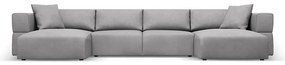 Divano angolare a U grigio chiaro Esther - Milo Casa