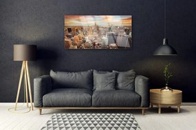 Quadro in vetro Case di città 100x50 cm