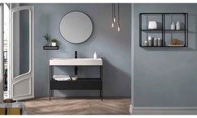 Mobile sottolavabo e lavabo Outline nero L 100 x H 77 x P 45 cm