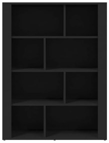 Credenza nera 80x30x106 cm in legno multistrato