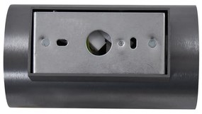 Applique moderna rotonda a 2 luci colore canna di fucile 50 mm - Sandy