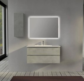 Mobile bagno 100 cm sospeso colore Grigio - Sofia