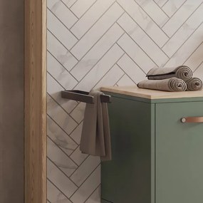 NIMCO MAC 29098-90 - Appendiabiti da parete MAYA 37 cm opaco nero