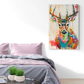 Quadro su tela – Capriolo con imitazione di pittura