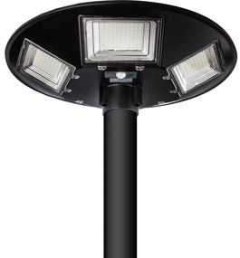 Lampada stradale solare LED con sensore LED/22W/6V 6500K IP65 nero + +TC