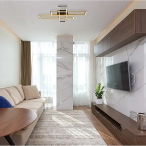 Globo 67208-40G -Plafoniera LED DAKARI 40W/230V 3000K 60x80 cm nero/oro