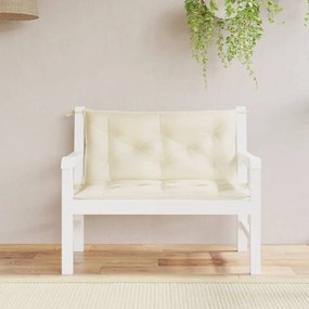 Cuscini Panca Da Giardino 2 Pz Crema 100x50x7 Cm Tessuto Oxford /