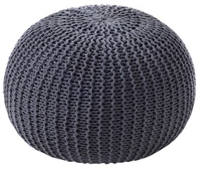 Pouf intrecciato 50x35x50 cm grigio scuro OresteLuchetta